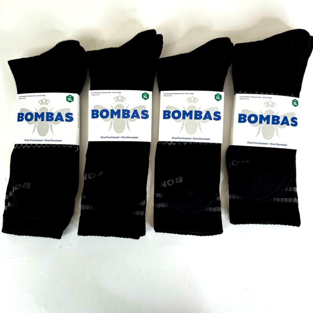 NEW Bombas Black Calf Socks XL Sock Tech Honeycomb Arch Support Cushioned